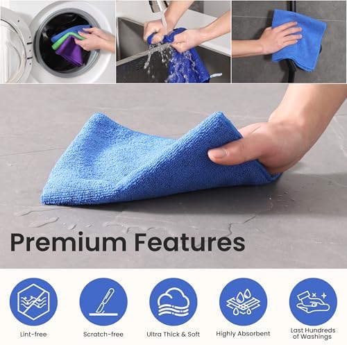 Microfiber Cleaning Cloths-12 Pack, Microfiber Towels - Image 6