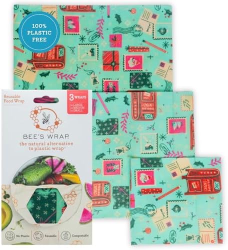 Bee's Wrap Beeswax Food Wraps, 3 Pack Assorted by BeesWrap