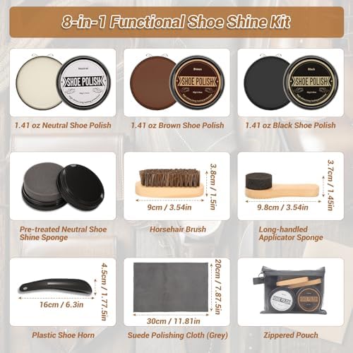 Cruzix Leather Shoe Polish Kit- Shoe Shine Gift - Image 3
