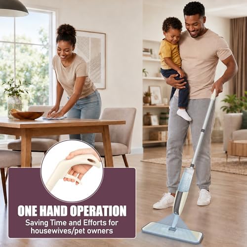 Spray Wet Mops for Floor Cleaning: Hardwood Floor Mop Refillable Reusable - Image 2