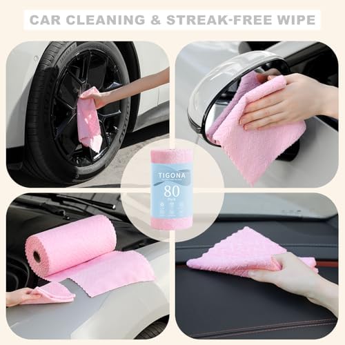 80 Pack Microfiber Cleaning Cloth Roll Reusable Paper Towels 12"x12" Tear Away - Image 6