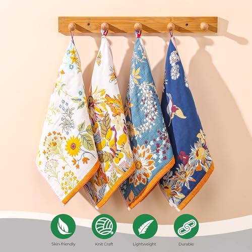 100% Cotton Cotton Floral and Bird Kitchen Towels, 2 Pack - Image 2