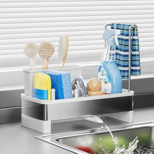 Ewaiira Stainless Steel Sink Caddy, Sponge Holder by EwaiiraHomeStorageOrganizer
