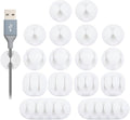 Desk Cable Management Cord Organizer, 16 Pack White Self Adhesive Cord Holder by OHill