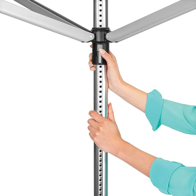 Brabantia Lift-O-Matic Outdoor 4 Arm Clothesline Height Adjustable, Folding - Image 3