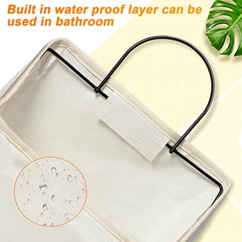 Chumia 6 Pack Wall Hanging Storage Basket Bathroom Closet Hanging Storage Bag - Image 5