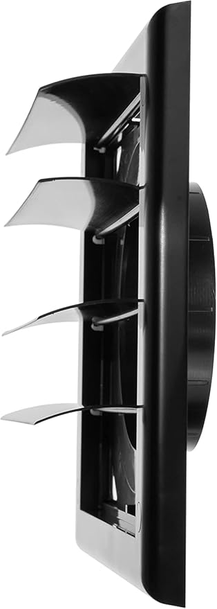 Repa Market 4 Inch Vent Cover - Black Plastic Shutter Wall Vent Cover - Louvered Vent Cover for Outdoor - Hood Vent, Exhaust Vent for Bathroom, Kitchen, House HVAC Air Duct Vent Cover Outside