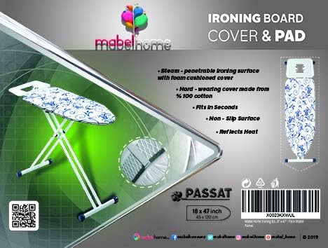 Mabel Home Ironing Board Padded Cover, 100% Cotton - Image 5