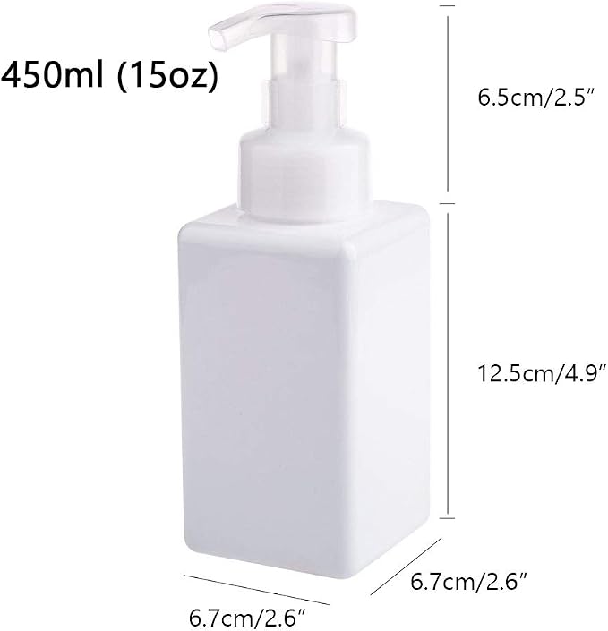 Foaming Soap Dispenser, 22oz Plastic Refillable Pump Bottle, 2 Pack, Shampoo & - Image 5