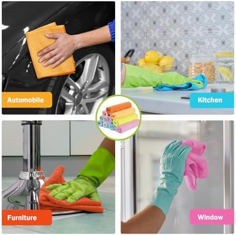 AIDEA Microfiber Cleaning Cloth-20PK, Microfiber Towels, 11.5"×11.5" - Image 5