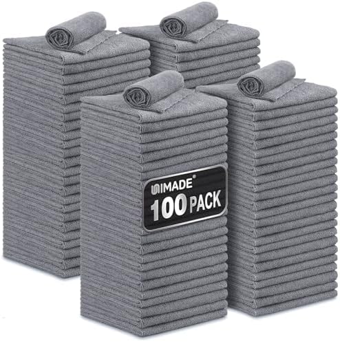 UNIMADE Microfiber Cleaning Cloth, 100 Pack Microfiber Towels by Unimade