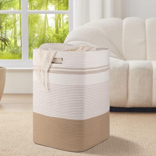 96L Extra Large Cotton Rope Laundry Basket - Image 7