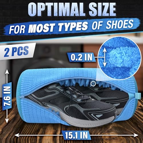 2 Pcs Reusable Shoe Washing Machine Bag, XXL - Image 2