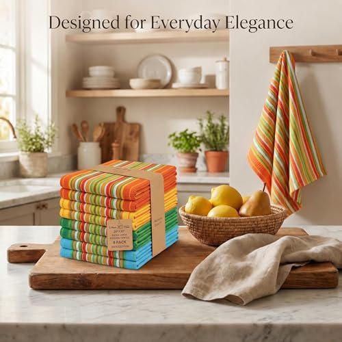 Urban Villa Kitchen Towels Cotton Dish Towels 20”x30” Multi - Image 5