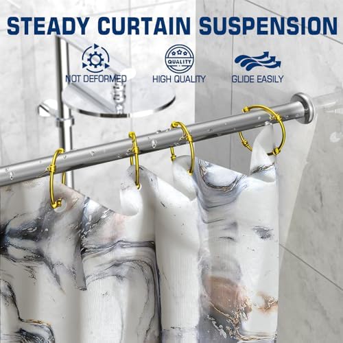 Gold Shower Curtain Rings, Oval Snap Shower Rings - Image 7