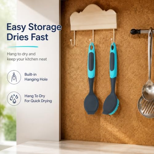 2-Pack Dish Brush with Handle - Image 6