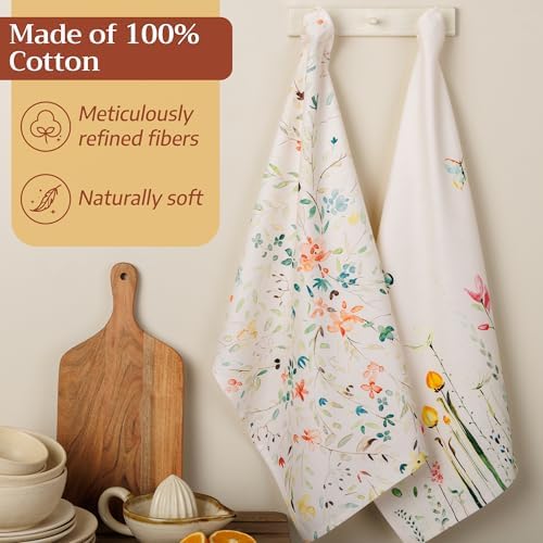 Maison d' Hermine Kitchen Towels Set of 6 Reusable 100% Cotton 27.50" x 20" - Image 4