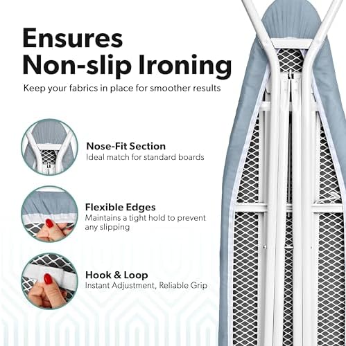 Home Intuition Extra Thick Ironing Board Cover and Pad Iron Scorch Resistant - Image 2