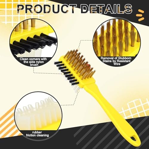 2 Pack Bowling Shoe Brushes 3-in-1 Heavy Duty Bowling Shoe Cleaning Brush Set - Image 3