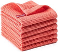 Kitchen Towels 6-Pack Kitchen Dish Cloths, 100% Cotton, 12x12 In by BOOMIBOO