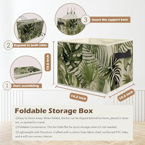 Boho Tropical Botanical Storage Box Bins, Decor - Image 3