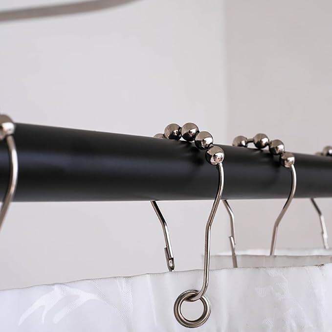 Shower Curtain Hooks, Decorative Rust Proof Stainless Steel Shower Curtain Hooks - Image 4