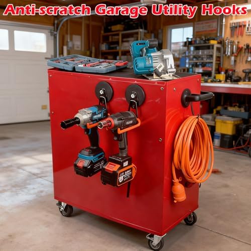MUTUACTOR Updated Super Strong Magnetic Hooks, 40lbs Anti-Scratch Large Garage - Image 4
