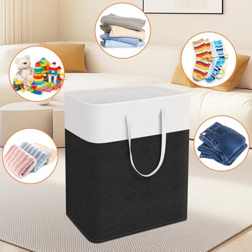 TasticTotes Laundry Basket 3-Pack, Laundry Hamper, 125L-Black - Image 6