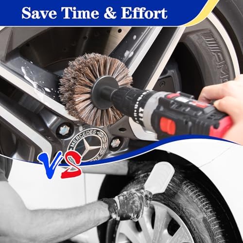 Horse Hair Brush for Drill, for Leather, Car Interior, Upholstery - Image 5