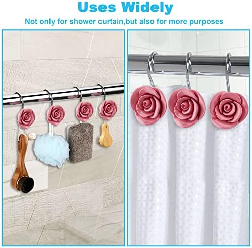 AGPTEK Rose Shower Curtain Hooks - Image 3