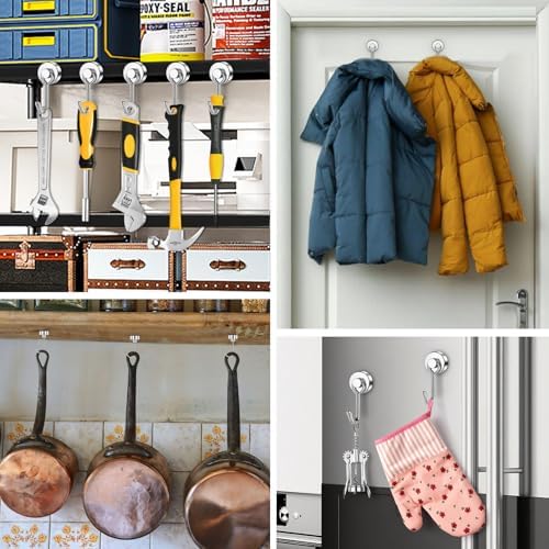 FINDMAG Magnetic Hooks, 6 Pack 40LB+ Magnetic Hooks - Image 5