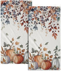 Fall Pumpkins Bathroom Towels Set Autumn Leaves Hand Towels Thanksgiving Maple by Granbey