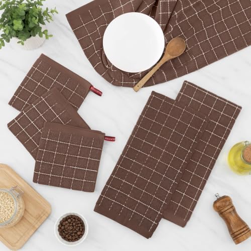 Kitinjoy 100% Cotton Terry Kitchen Dish Cloths, 12”x 12” - Image 3