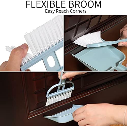 Lamoutor 3 Pack Mini Hand Broom and Dustpan Set Small Dust Pans - Image 7