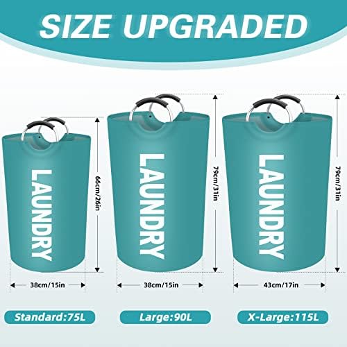 90L Large Laundry Basket, Dirty Clothes Waterproof Laundry Hamper - Image 2