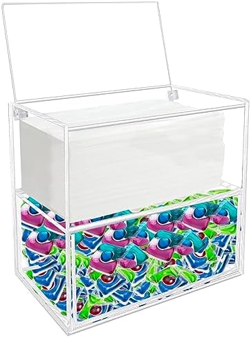 Dryer Sheet Holder Box Acrylic Laundry Sheets Container Storage Dispenser by Watpot