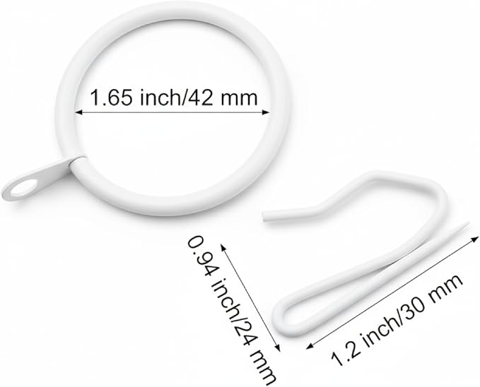 Hotop 30 Pcs Metal Curtain Rings - Image 3