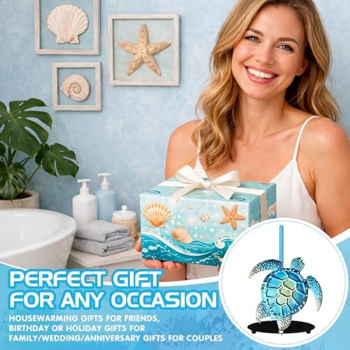Sea ​​Turtle Paper Towel Holder Beach Coastal Paper Towel Holder Large - Image 4