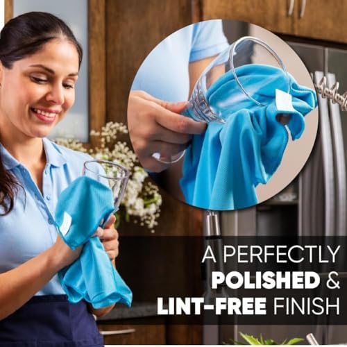 Longmann Microfiber Glass Cleaning Cloths | Streak Free Windows & Mirrors | - Image 4