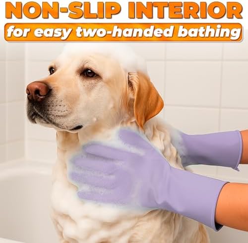 Cat and Dog Washing Gloves, 1 Pair, Soft Silicone - Image 6