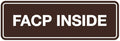Signs ByLITA Standard FACP Inside Sign | Fire Safety Signage (Dark Brown) - Large 1 Pack