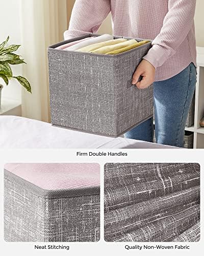 SONGMICS Storage Cubes, 11-Inch Foldable Closet Organizers - Image 4