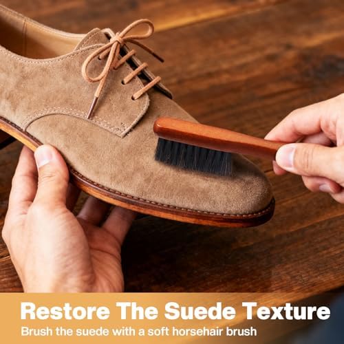 2 Pcs Suede Shoe Brush Nubuck Leather Cleaner Shoes Shine Dauber Crepe - Image 7