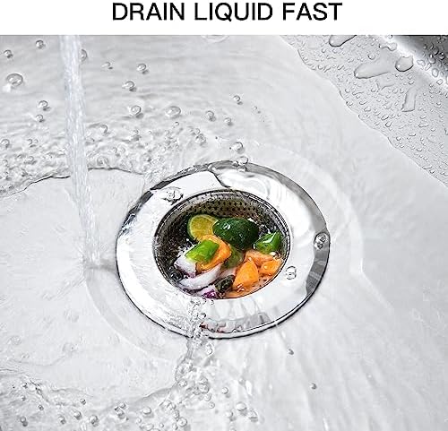 CORNERJOY 4 Pack Heavy Duty Stainless Steel Kitchen Sink Drain Strainer - Image 6