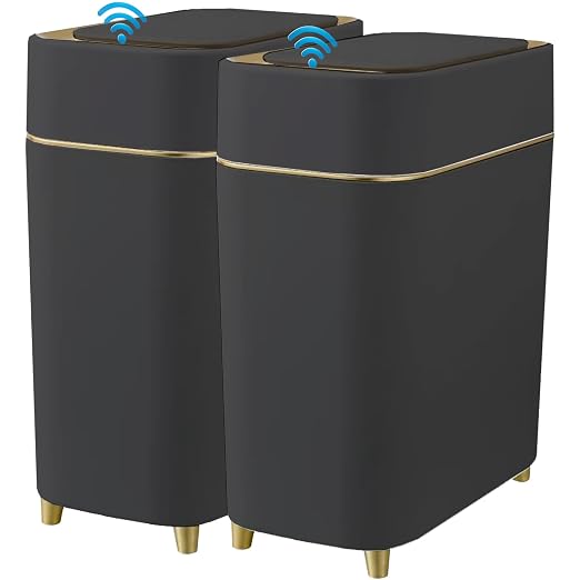 2-Pack - Automatic Trash Cans Touchless - Motion Sensor Bathroom Trash Can | by Yatmung