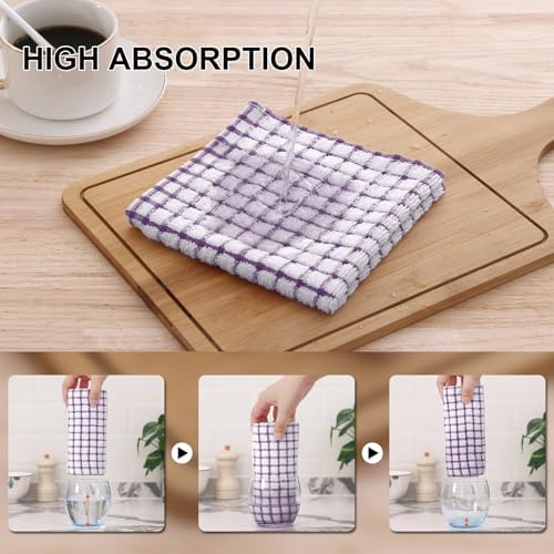 Kitinjoy Cotton 16 Pack Kitchen Towels and Dishcloths Sets - Image 4