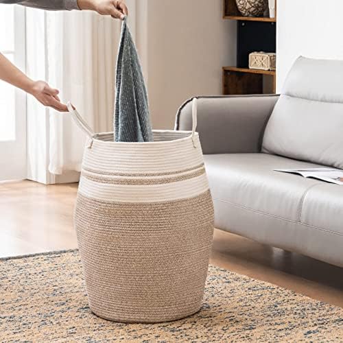 Cotton Rope Laundry Hamper by YOUDENOVA, 105L - Image 2