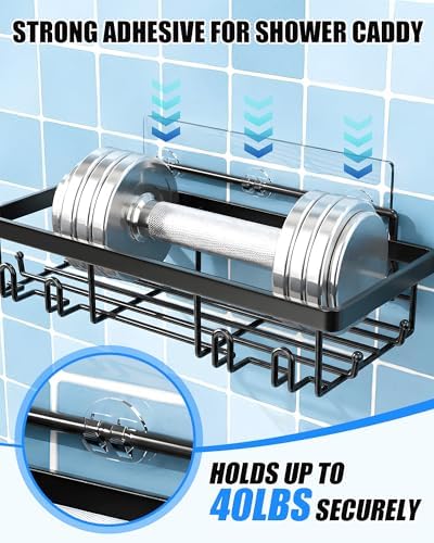 9 Pack Shower Caddy Adhesive Replacement, Strong Waterproof Transparent - Image 4
