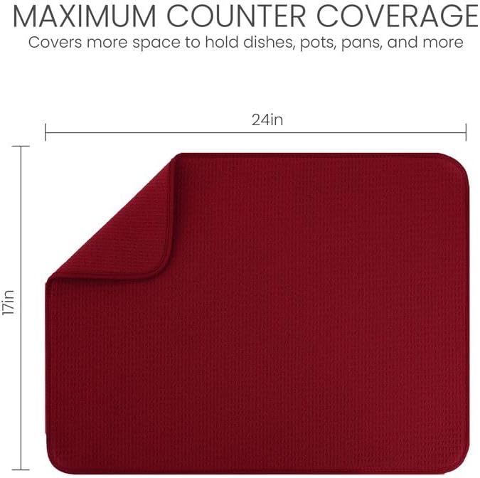 Bellemain Dish Drying Mat, Drying Matt Kitchen Counter, 17 x 24 Inch - Image 2