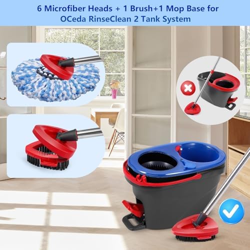 8 Pack Spin Mop Replacements Head Compatible - Image 6